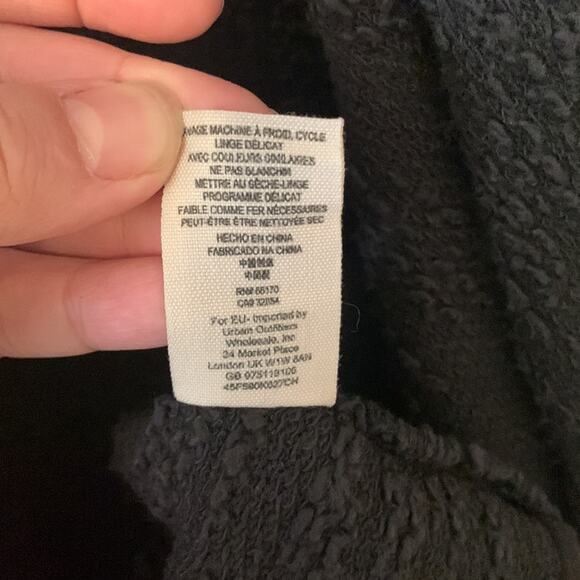 Free People womens small in the loop black cardigan oversized boho raw grunge hi - Picture 8 of 10